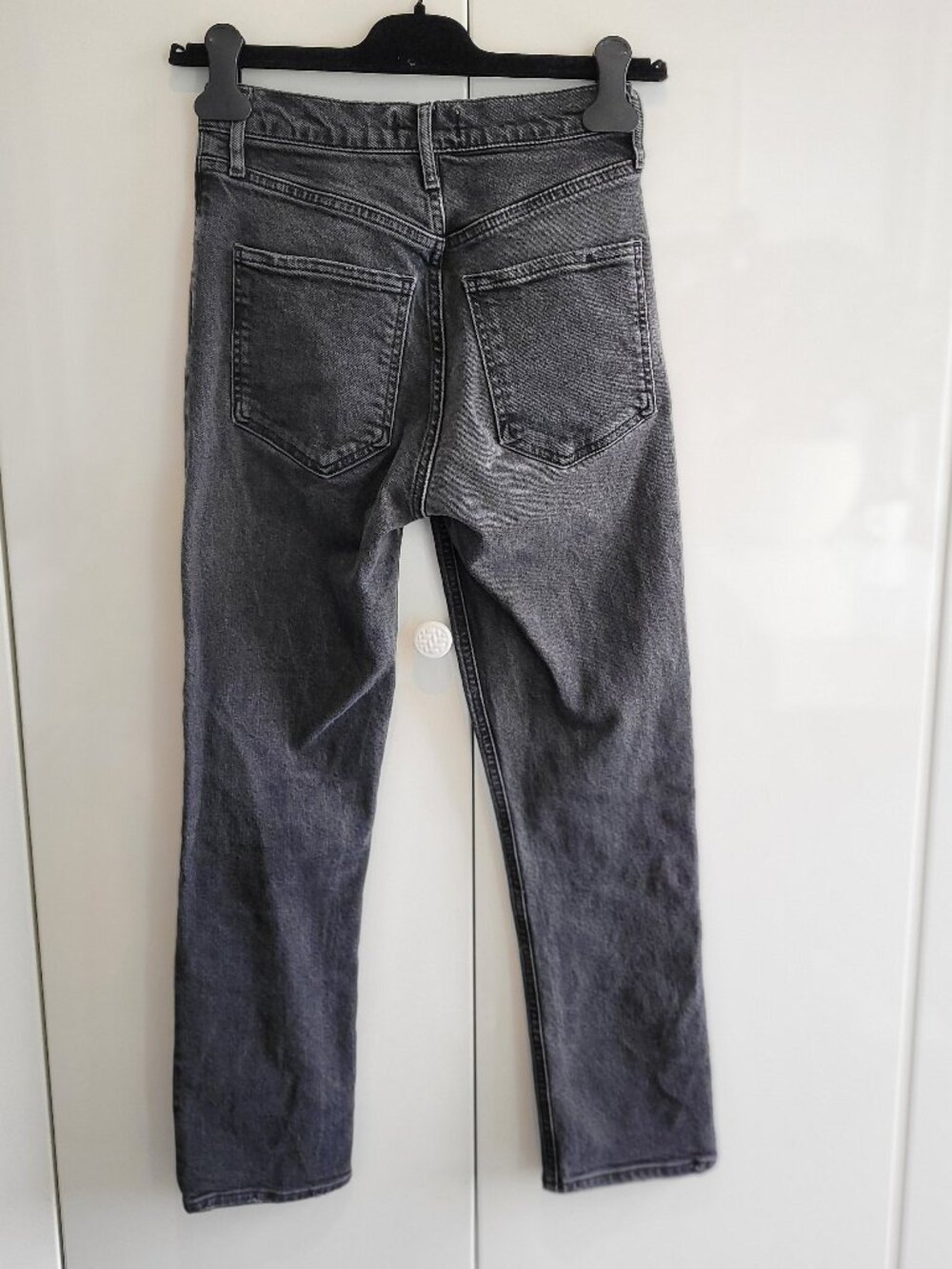 AGOLDE Riley High-rise Straight-leg Jeans Black Size 25 - Picture 5 of 10